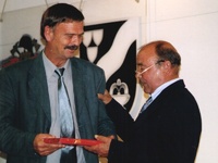 2006: Hubert Leclerc mit seinem langjährigen Mössinger Freund und Gastgeber Werner Geiger