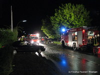 Im Vordergrund der am Unfall beteiligte Chrysler. 